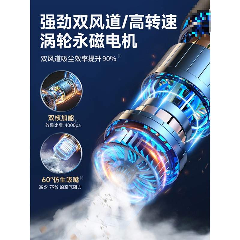 吹吸两用无线手持吸尘器大功率车载吸尘器大吸力汽车家充电式