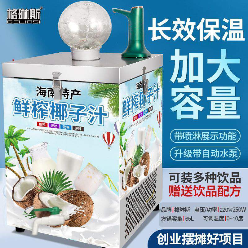 生榨椰汁机热销椰子汁机商用饮料机流动不锈钢摆地摊创业海南特产