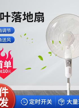 16寸多功能5叶电风扇定时开关家用办公大风力摇头落地扇大量
