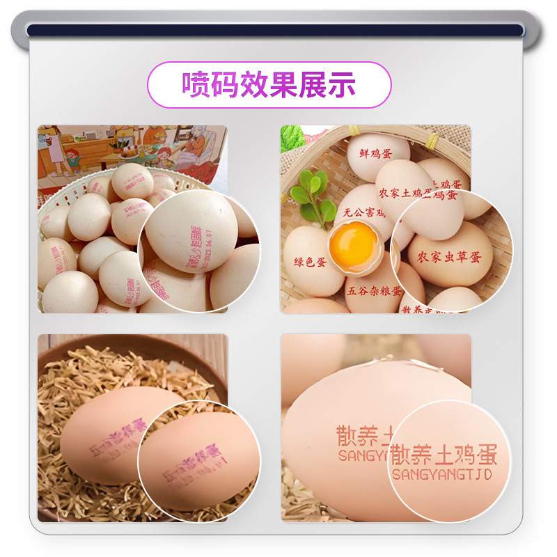 鸡蛋喷码机可触控简单操作流水线高清打码机9018小字符喷码机