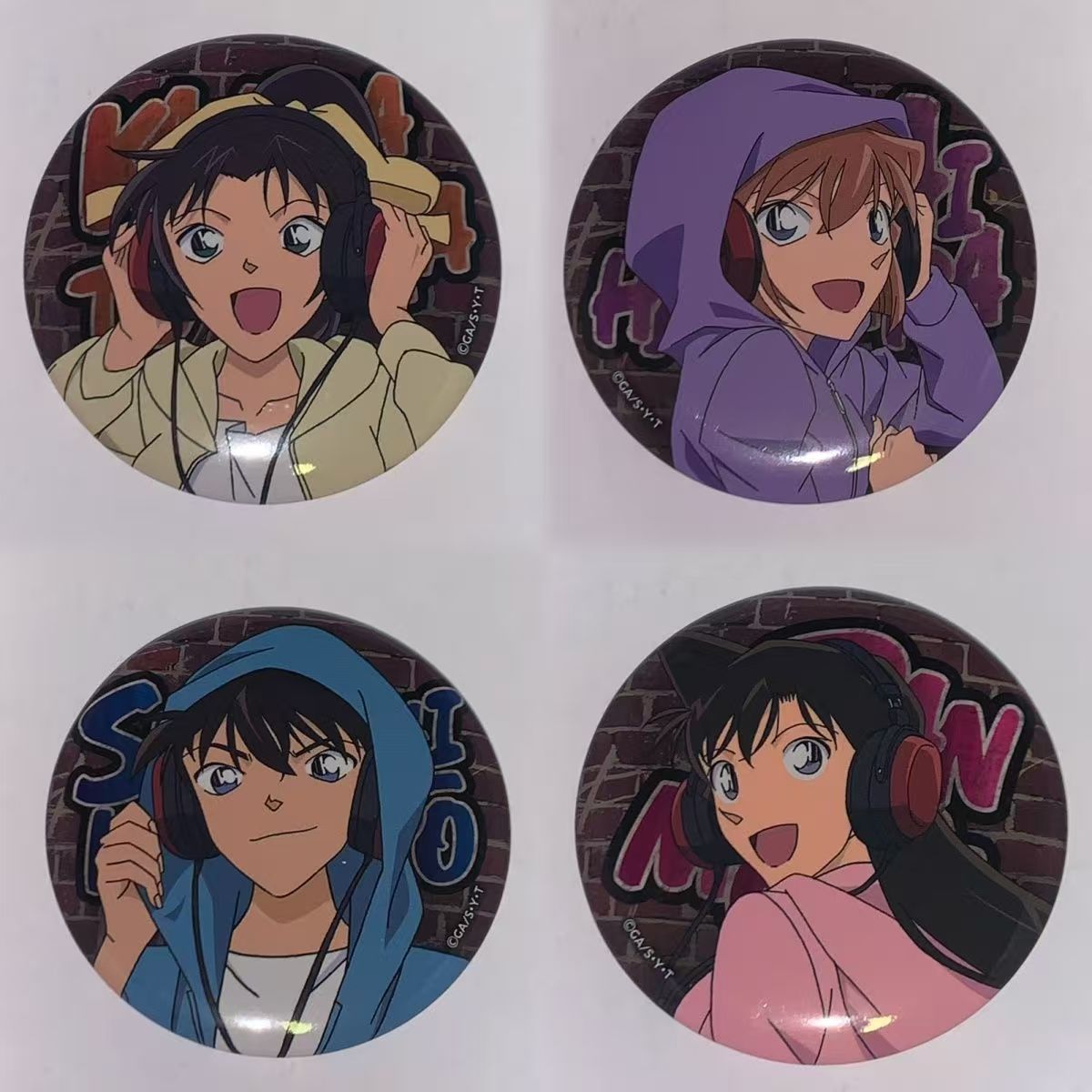 【现货】名侦探柯南耳机徽章灰原哀远山和叶毛利兰江川户柯南周边