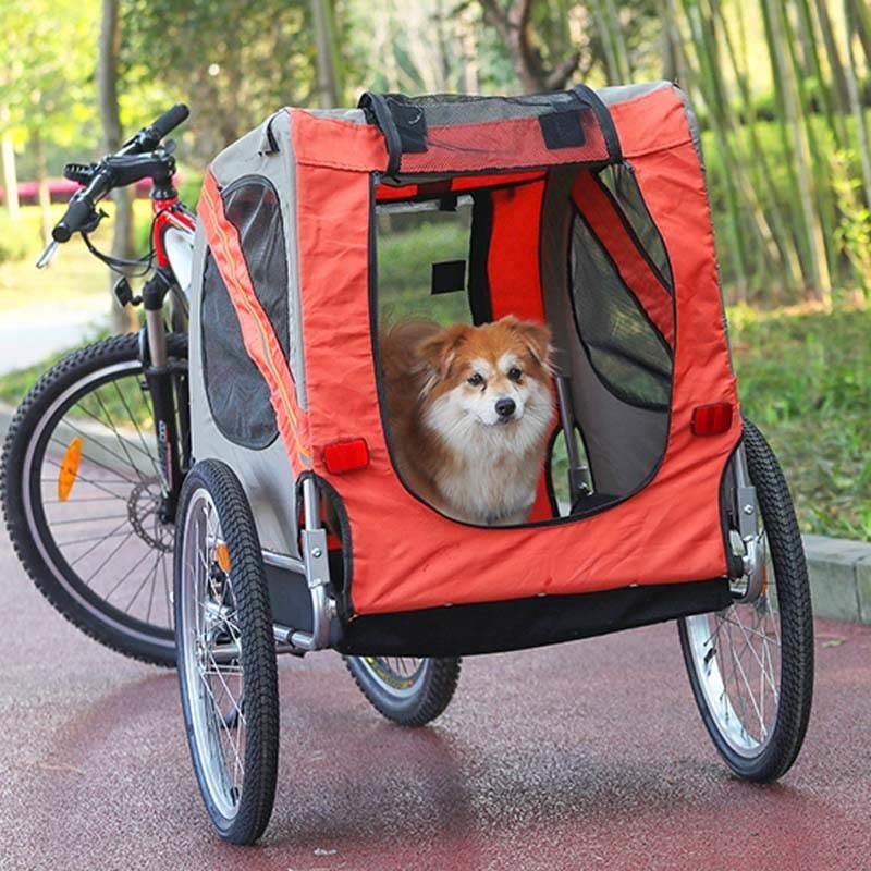便携外出大型宠物自行车拖车猫狗狗推车户外骑行旅行拉货拖挂车