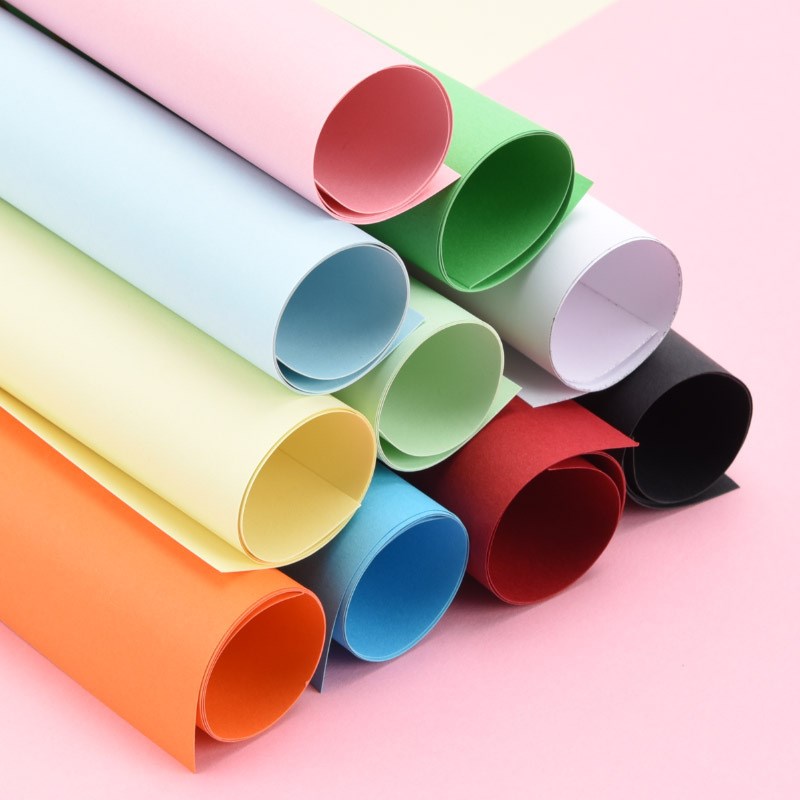 速发4K彩色手工硬卡纸 手工艺术美工纸 加厚卡片复印纸 20色