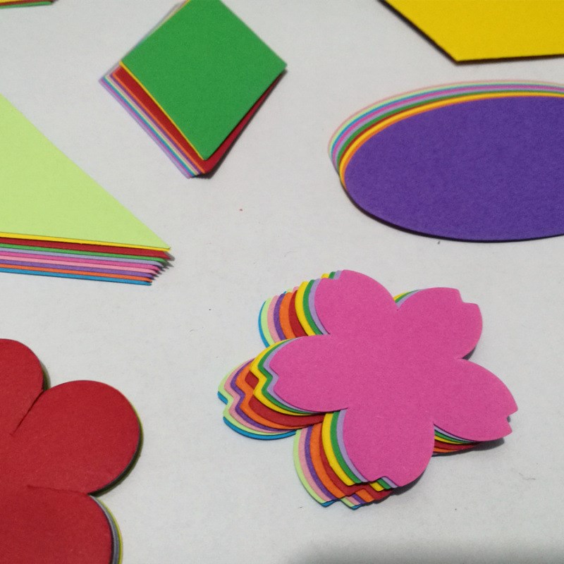 速发几何图形教具正方形长方形圆形三角形梯形平行四边形菱形卡纸