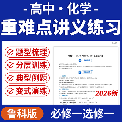 2026鲁科版高中化学重难点讲义练习题型归纳讲练重难点知识梳理专项突破强化训练典型例题变式演练必修一选修一电子版资料