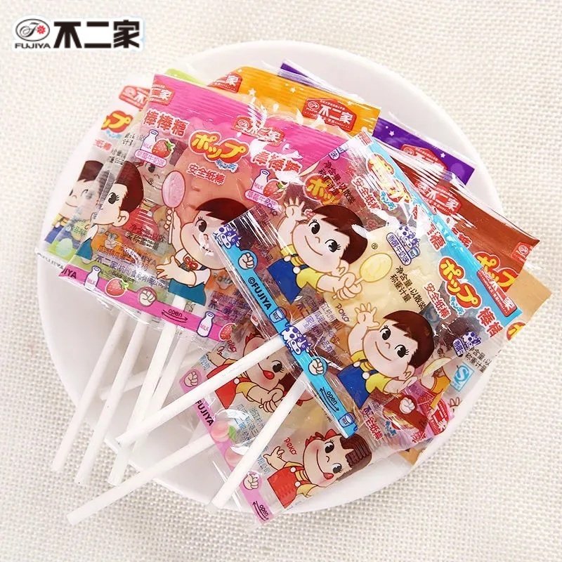 正品不二家棒棒糖纸棒牛奶味散装混合水果口味结婚礼喜糖儿童零食