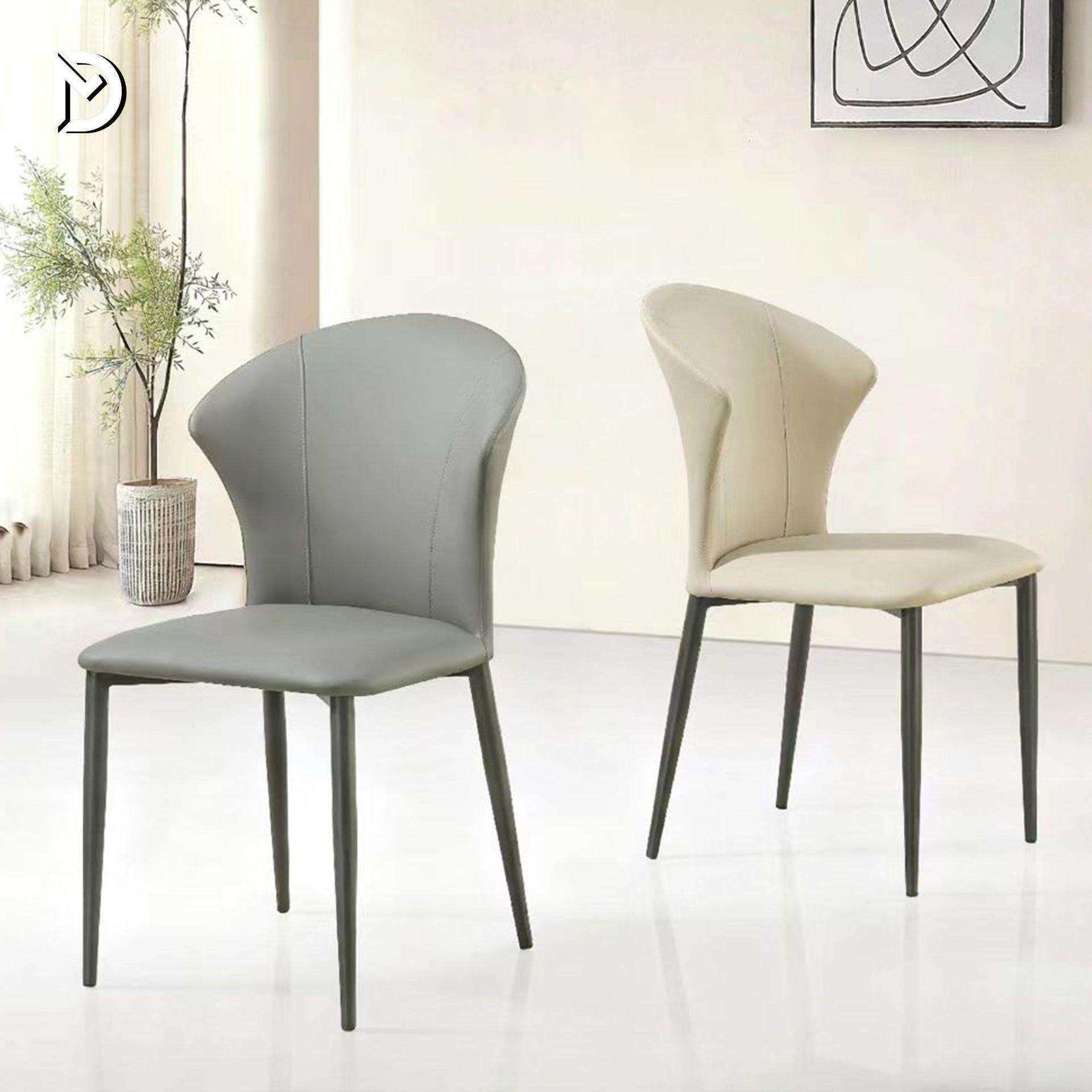 意式轻奢餐椅家用极简高级感餐桌椅子北欧酒店餐厅休闲洽谈椅凳子