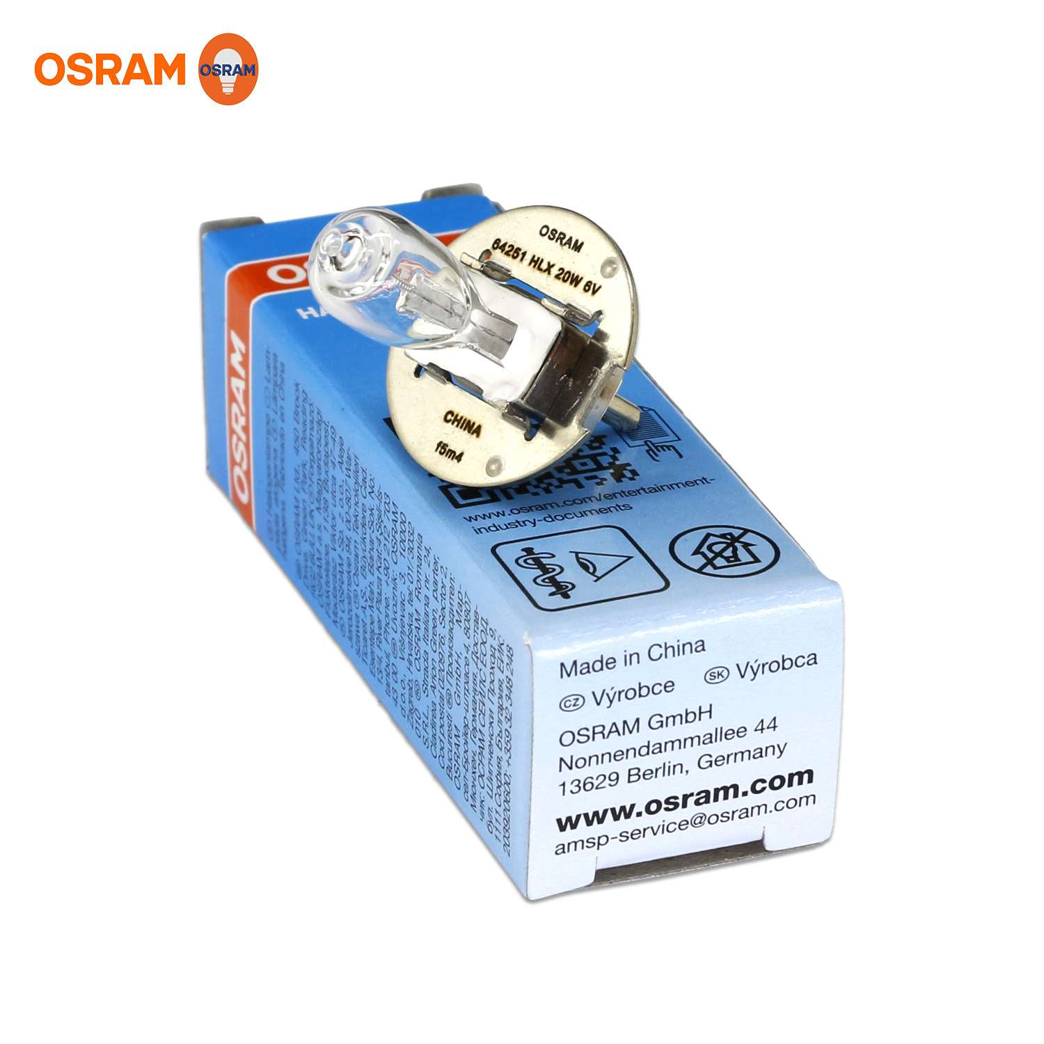 欧司朗64251 6V20W卤素灯OSRAM裂隙灯泡