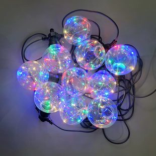 LED圆球G50铜线灯户外露营节日装 饰彩灯压铸灯头防水多用途球灯