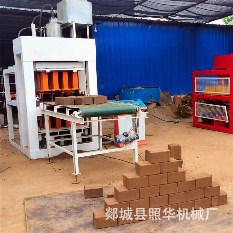 厂家出口型100吨压力的QT5-10 大液压粘土泥土土壤连锁砖制砖机