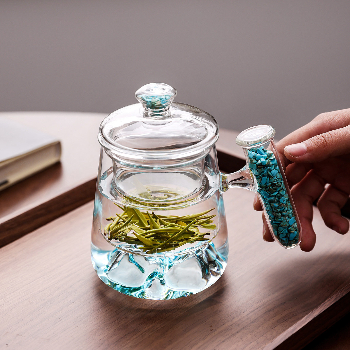 创意玻璃茶杯耐热个人专用茶水分离杯办公室茶具男士水杯泡茶杯子
