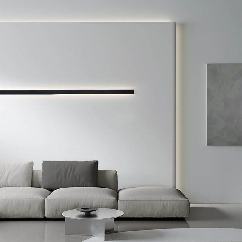 供货现代极简一字壁灯几何线条创意设计师时尚简约客厅卧室床头灯