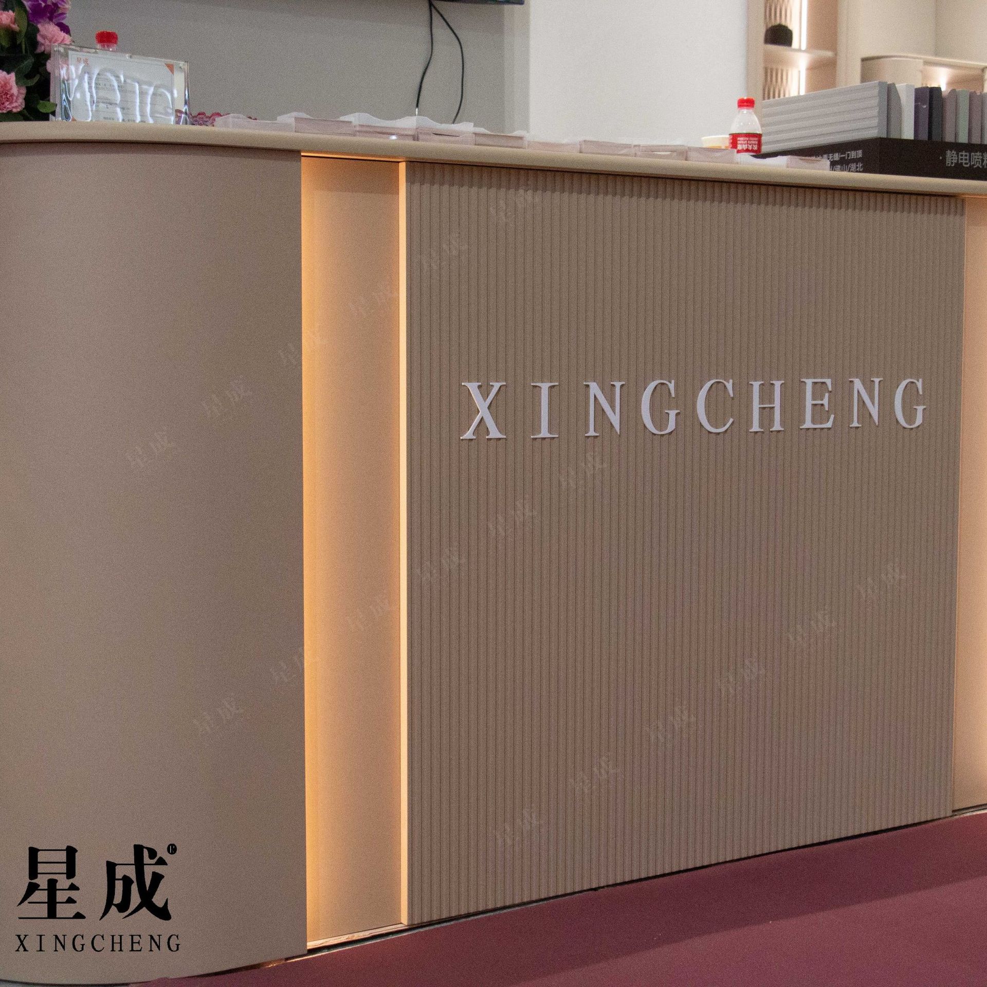 定制静电喷粉耐刮防潮接待前台