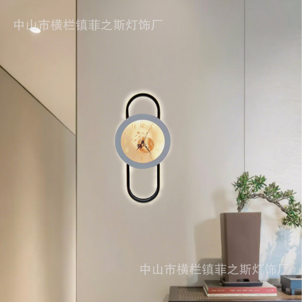 创意发光壁钟 艺术装饰画效果 客厅卧室时尚计时好物