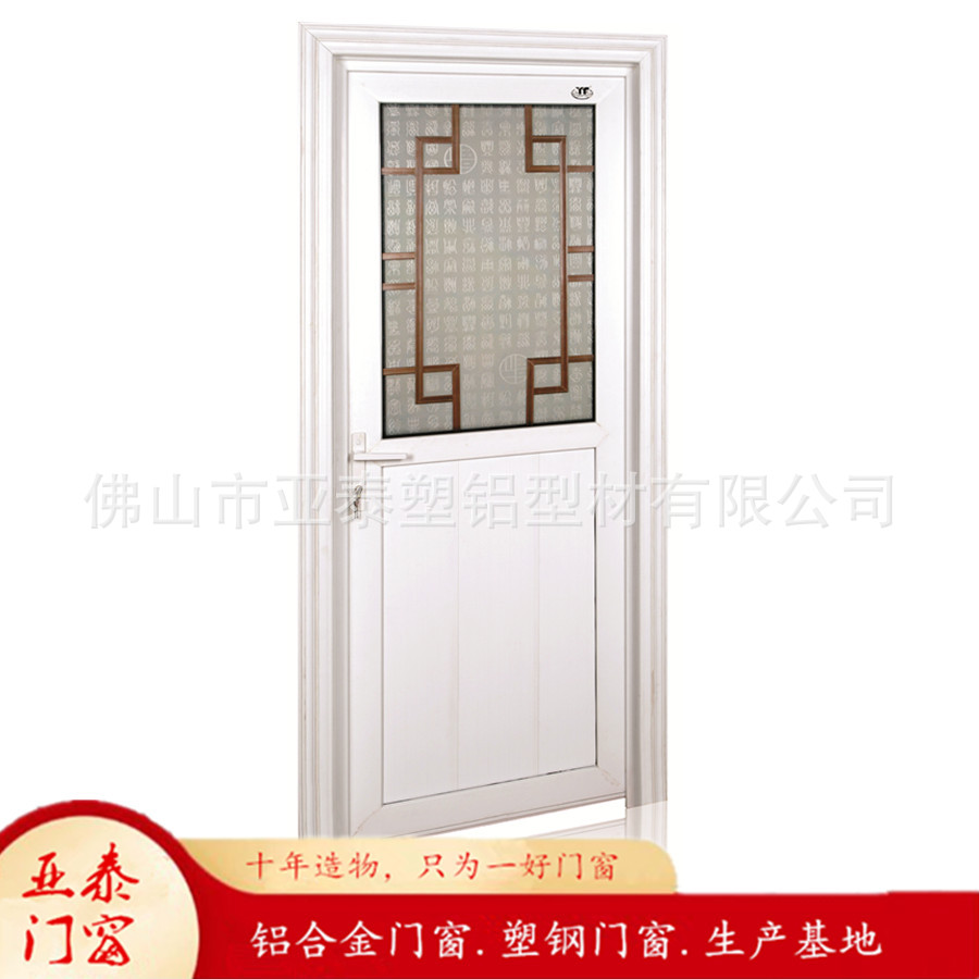 简约轻奢窄边双层钢化玻璃平开门
