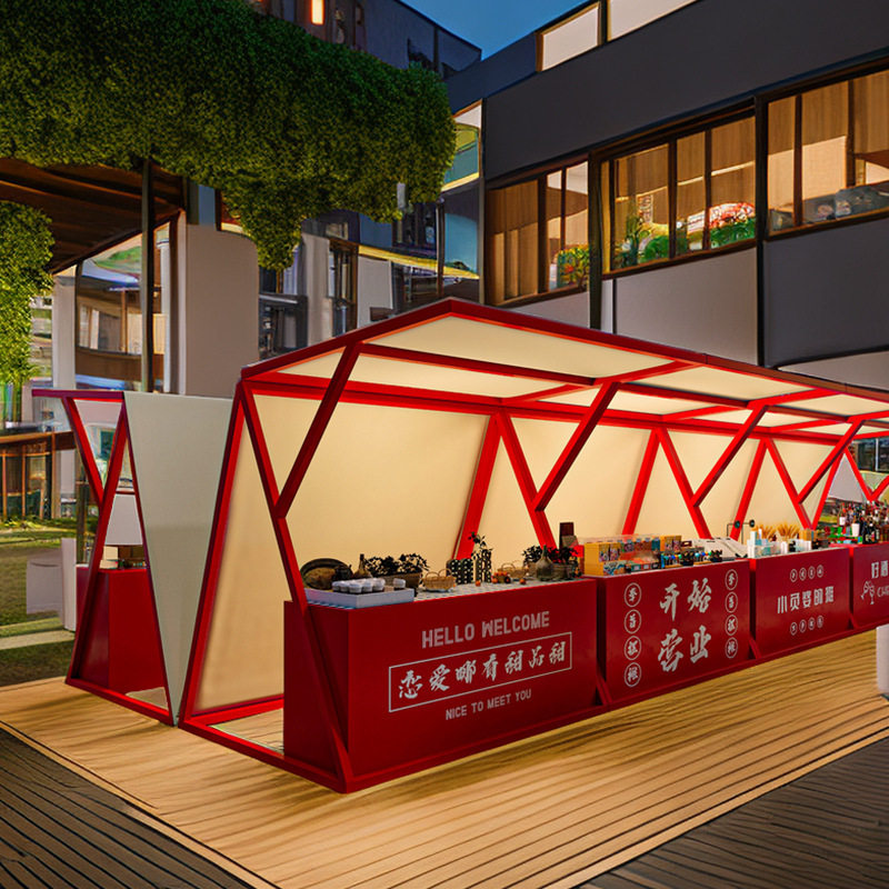 市集夜市摆摊架子商场超市铁艺活动棚架网红户外创意移动售货摊位