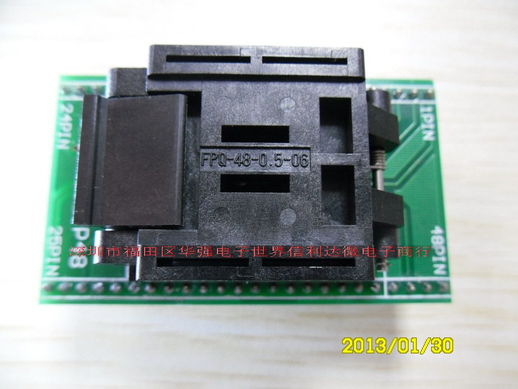 IC烧录座QFP-48 LQFP-48 FPQ-48-0.5-06 QFP48烧录座