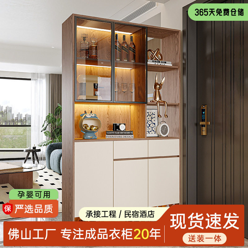入户靠墙橡木实木大容量鞋柜
