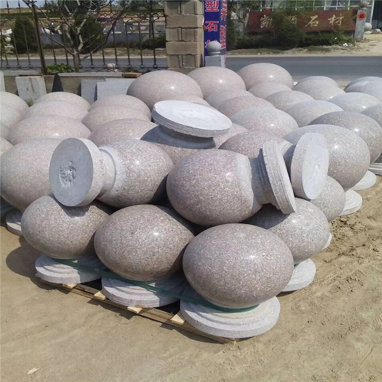 五莲花大理石圆球路障挡车柱