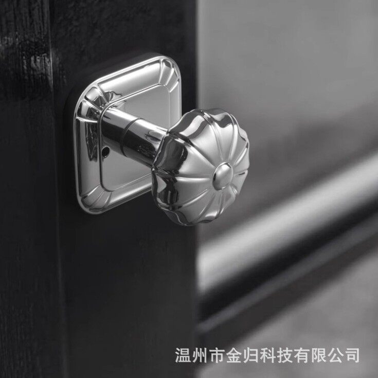 南瓜锁室内金色轻奢房门锁法式浴室锁无钥匙球形卫生间门锁