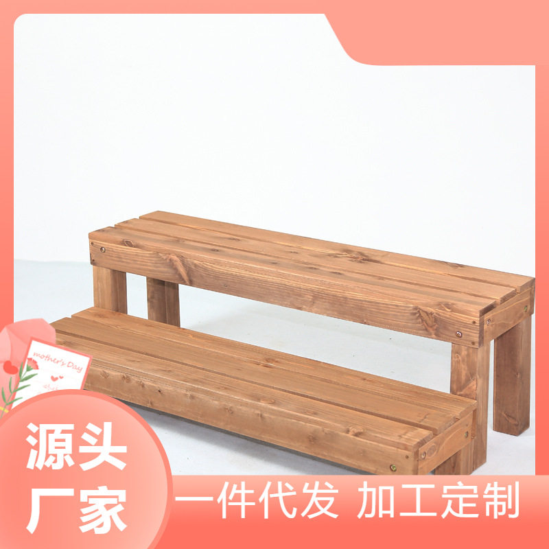 户外防腐碳化实木台阶庭院飘窗