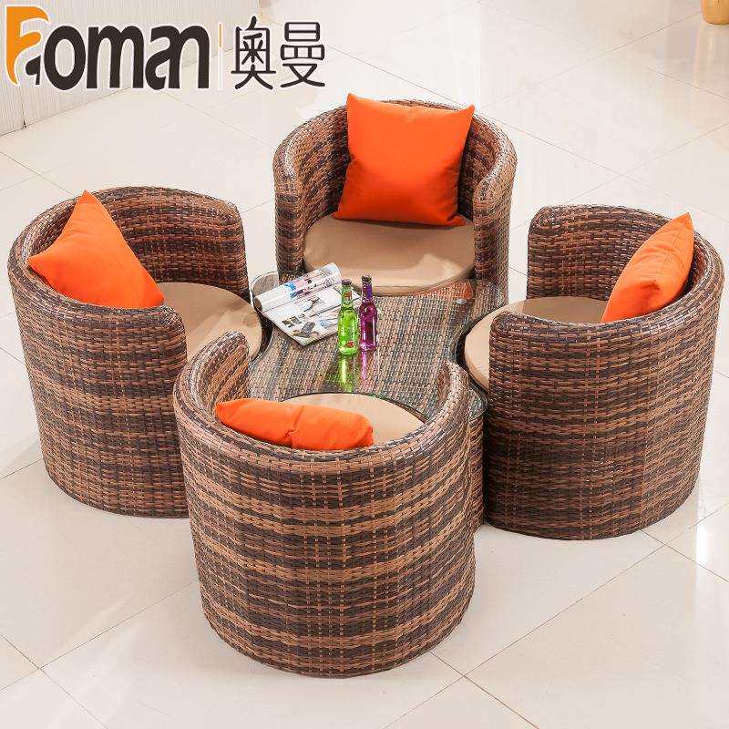 藤椅户外家具仿藤椅家具藤编花园阳台休闲桌椅组合藤艺家具