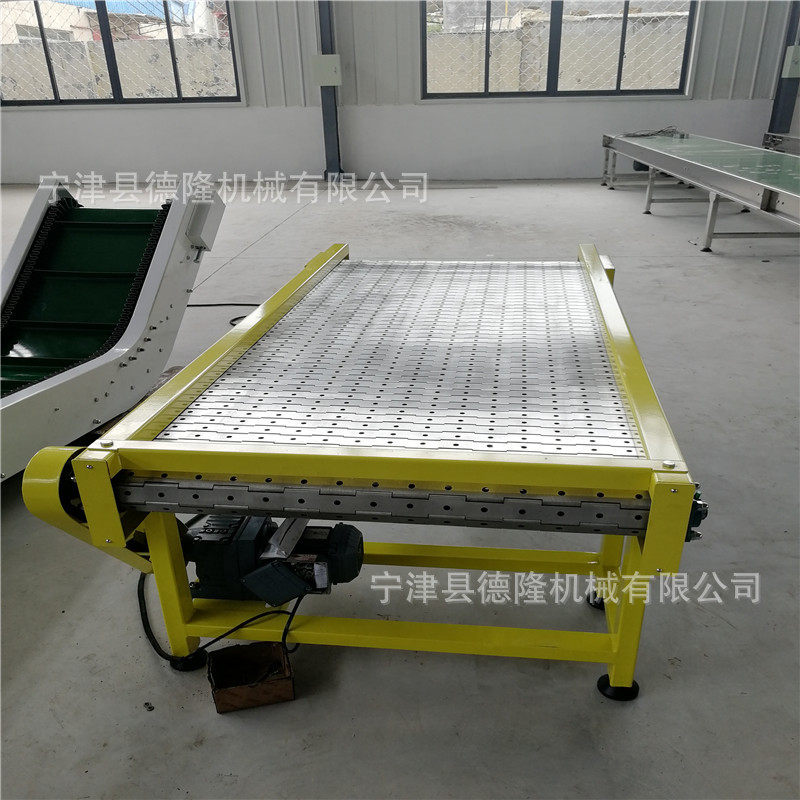 不锈钢链板输送机自动化流水线链板输送带小型高温输送链板机