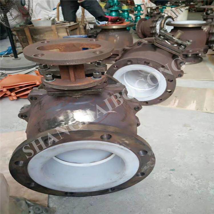 Q341F46-16C涡轮衬氟法兰球阀铸钢全衬四氟球阀大口径涡轮阀门