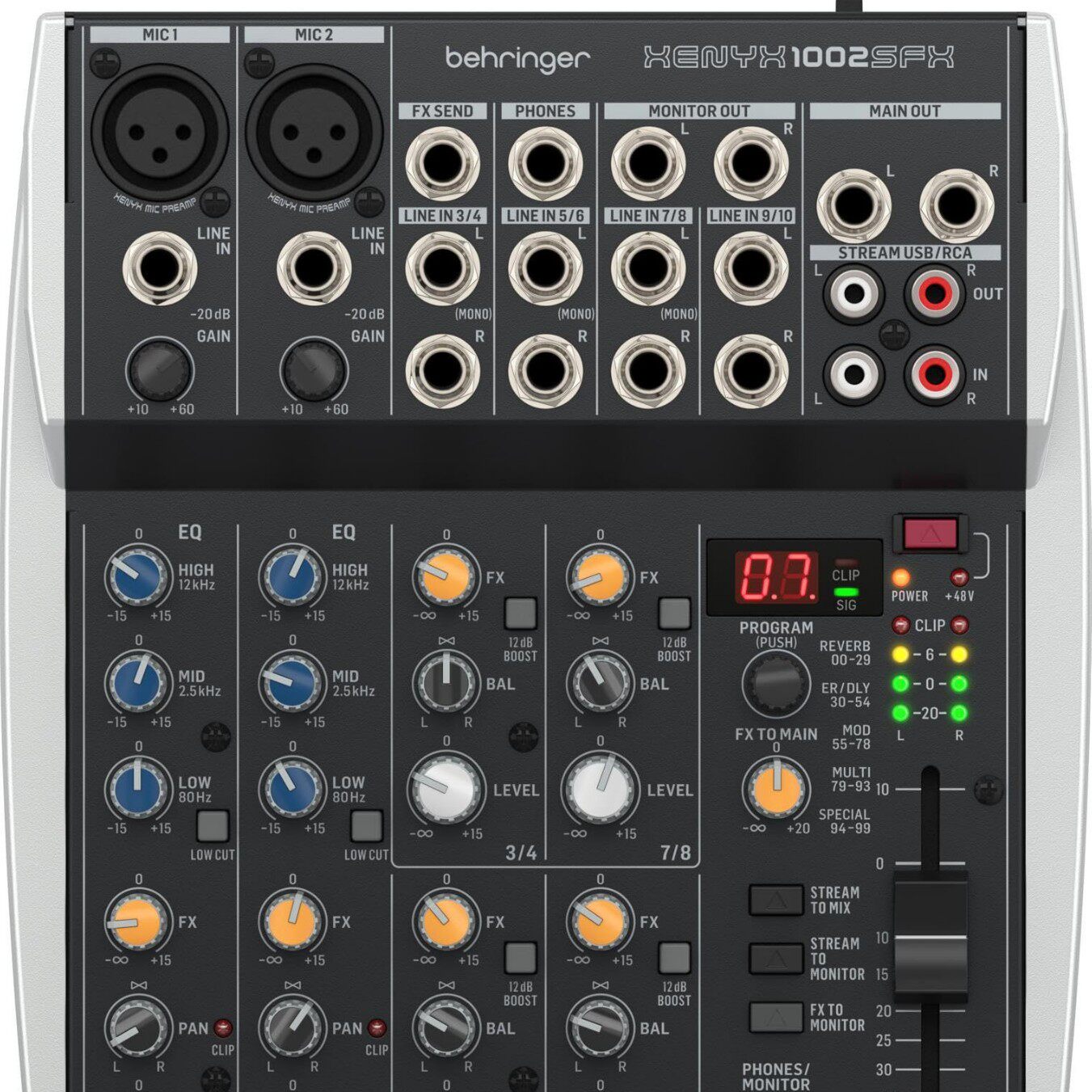 BEHRINGER 1002SFX 专业混响音效果器直播K歌调音台