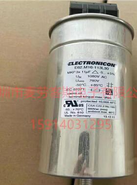 ELECTRONICONE62.M16-113L301080V3*11UF三相式薄膜电容器