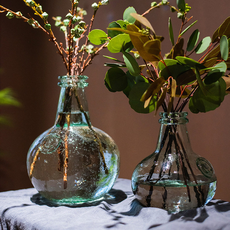 玻璃花瓶手工艺术器皿软装饰摆件设透明气泡美式茶几玄关桌面,电子元器件市场,电线扎带/束线带,淘宝优惠券,粉丝福利购,淘宝优惠卷