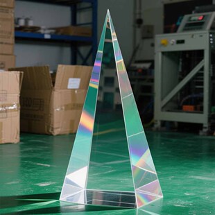 炫彩亚克力制品拼接UV渐变实心圆锥体色彩通透有机玻璃板工艺品