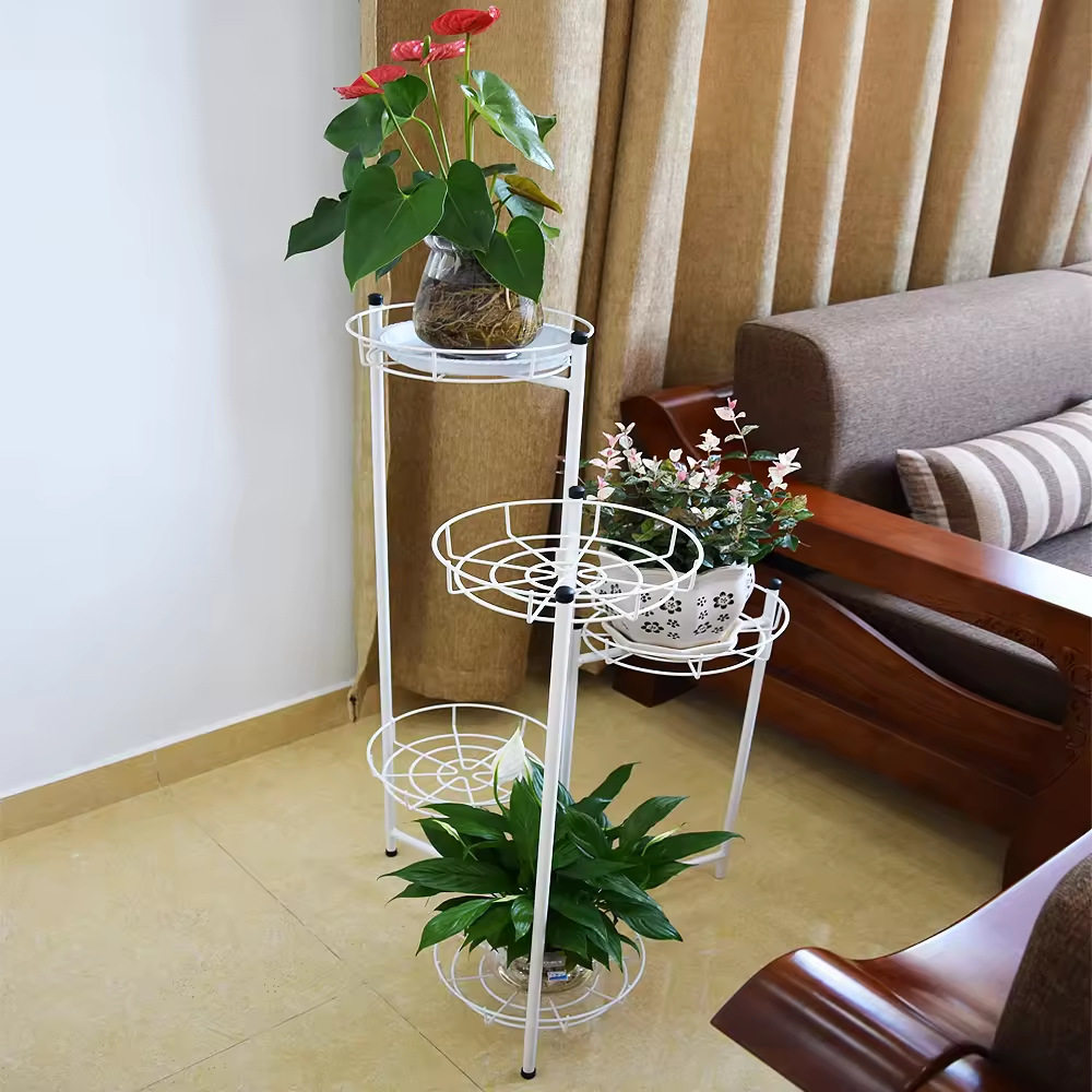 可折叠多层花架植物架装饰支架家用商用多层室内办公室花卉展示架