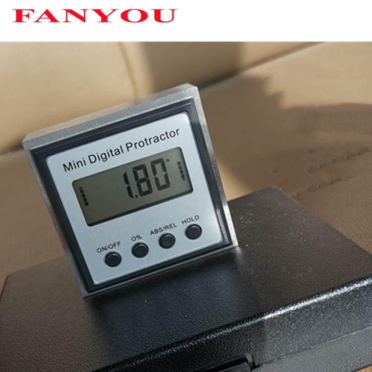凡莜数显倾角仪角度尺量角器倾角盒水平尺坡度仪不锈钢体