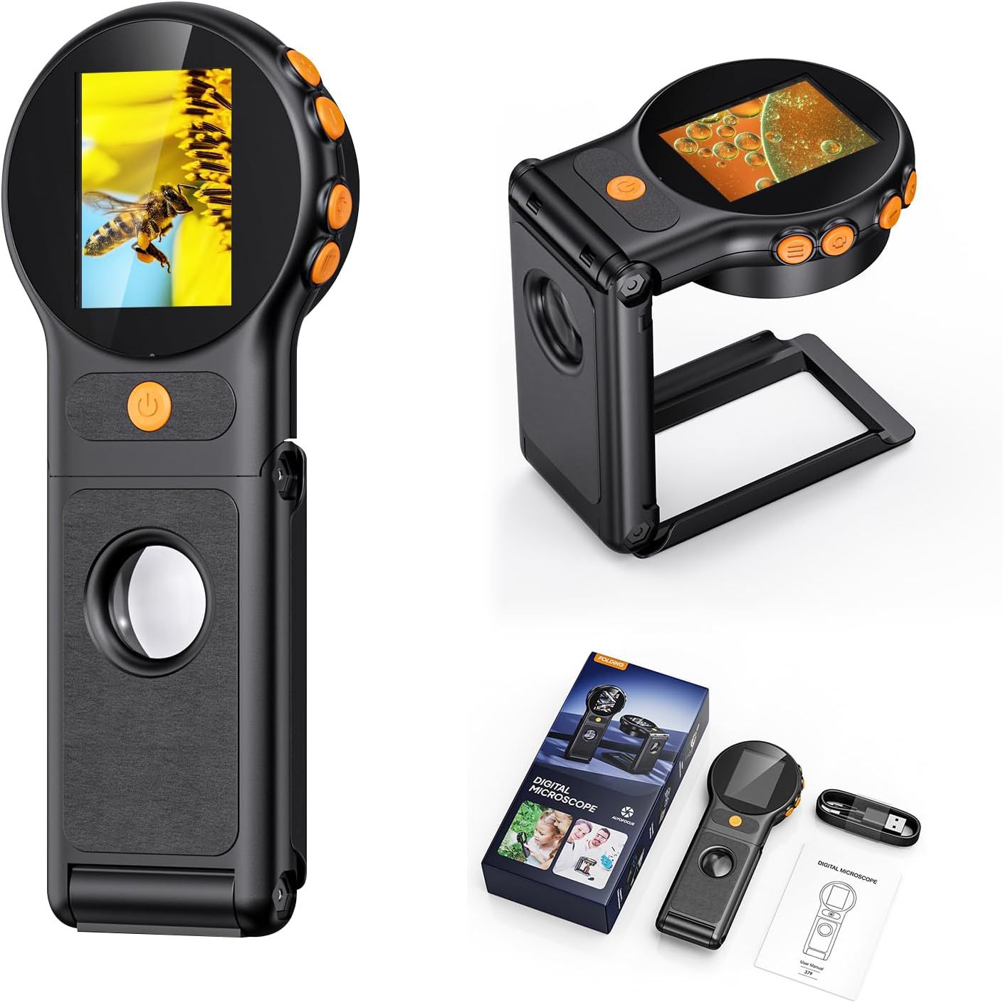 便携式手持数码显微镜自动对焦高清电子显微镜生物观察放大镜直销