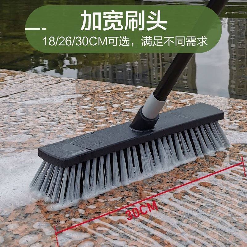 E6J户外院子刷地刷子长柄硬毛钢丝刷青苔神器铁刷子不锈钢清洁洗