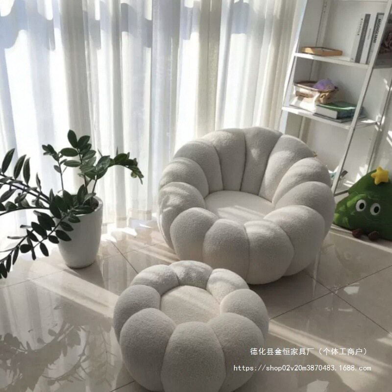 懒人南瓜沙发网红单人阳台可睡可躺休闲椅客厅小户型可旋转沙发椅