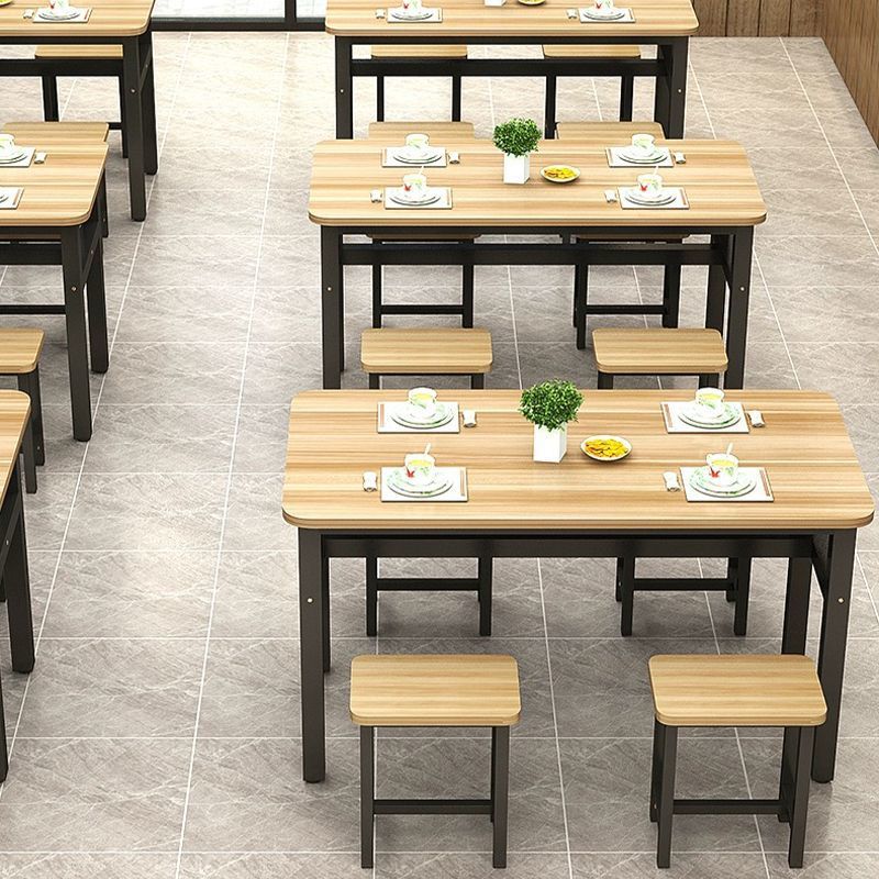 餐桌餐桌椅商用饭店桌椅组合早餐家用简约长方形小吃店桌子食堂