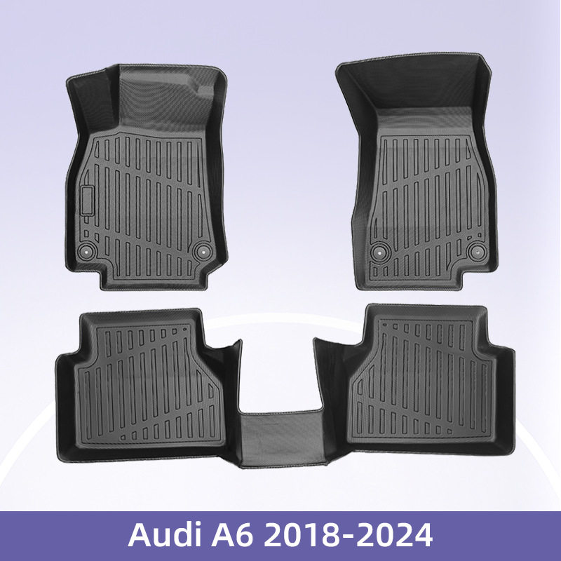 欧洲适用于 Audi A6 2018-2024 燃油3D全天候材质TPE汽车脚垫地垫