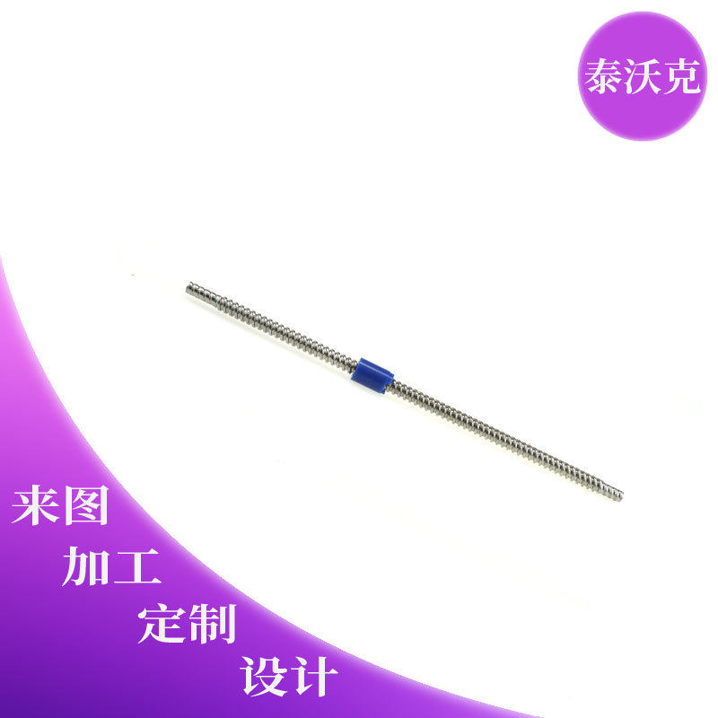 304不锈钢电机丝杆机加工pom胶螺母梯形丝杆螺母套组牙条丝杆加工