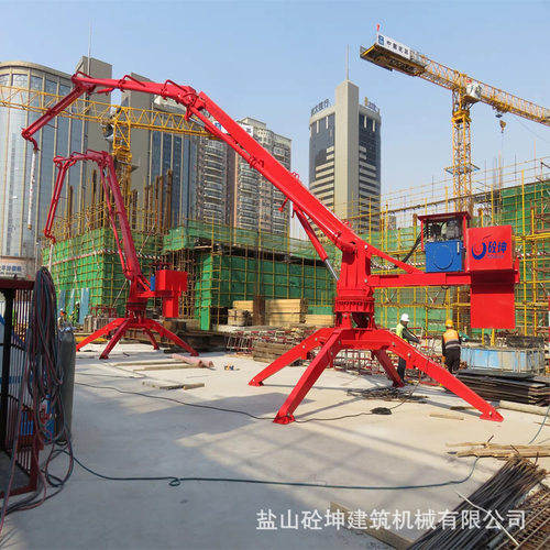 移动21m液压蜘蛛放置吊杆混凝土砂轮机混凝土布料泵布料机工厂