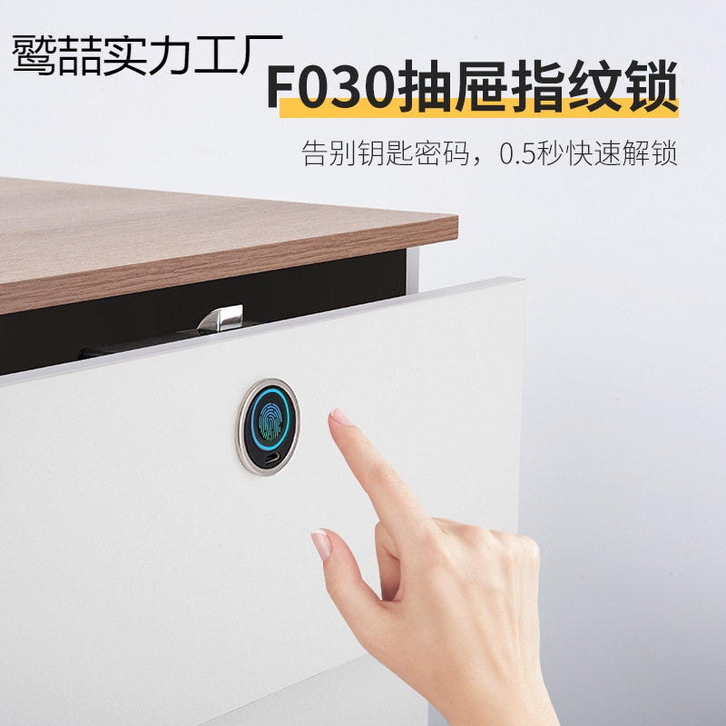 抽屉指纹锁密码信箱柜子家用衣柜门口鞋柜智能文件柜防盗储物柜锁