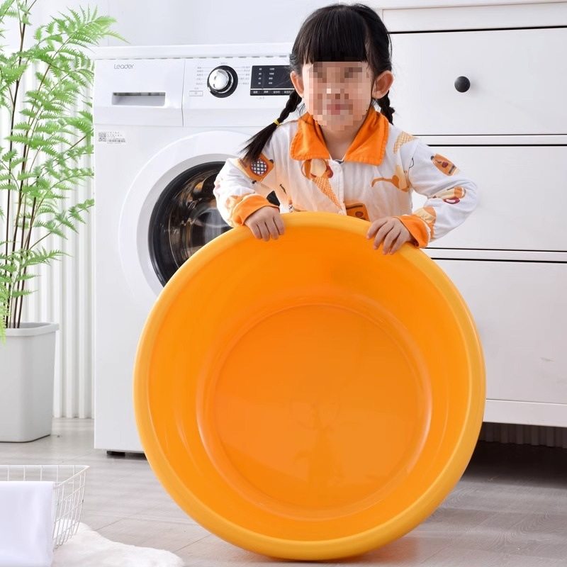 R^洗衣盆家用大号加深特大号脸盆圆形宝宝儿童洗澡盆塑料盆加厚耐