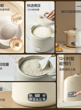 亿德浦电煮锅电压力锅家用迷你排气多功能陶瓷钛内胆高压锅饭煲