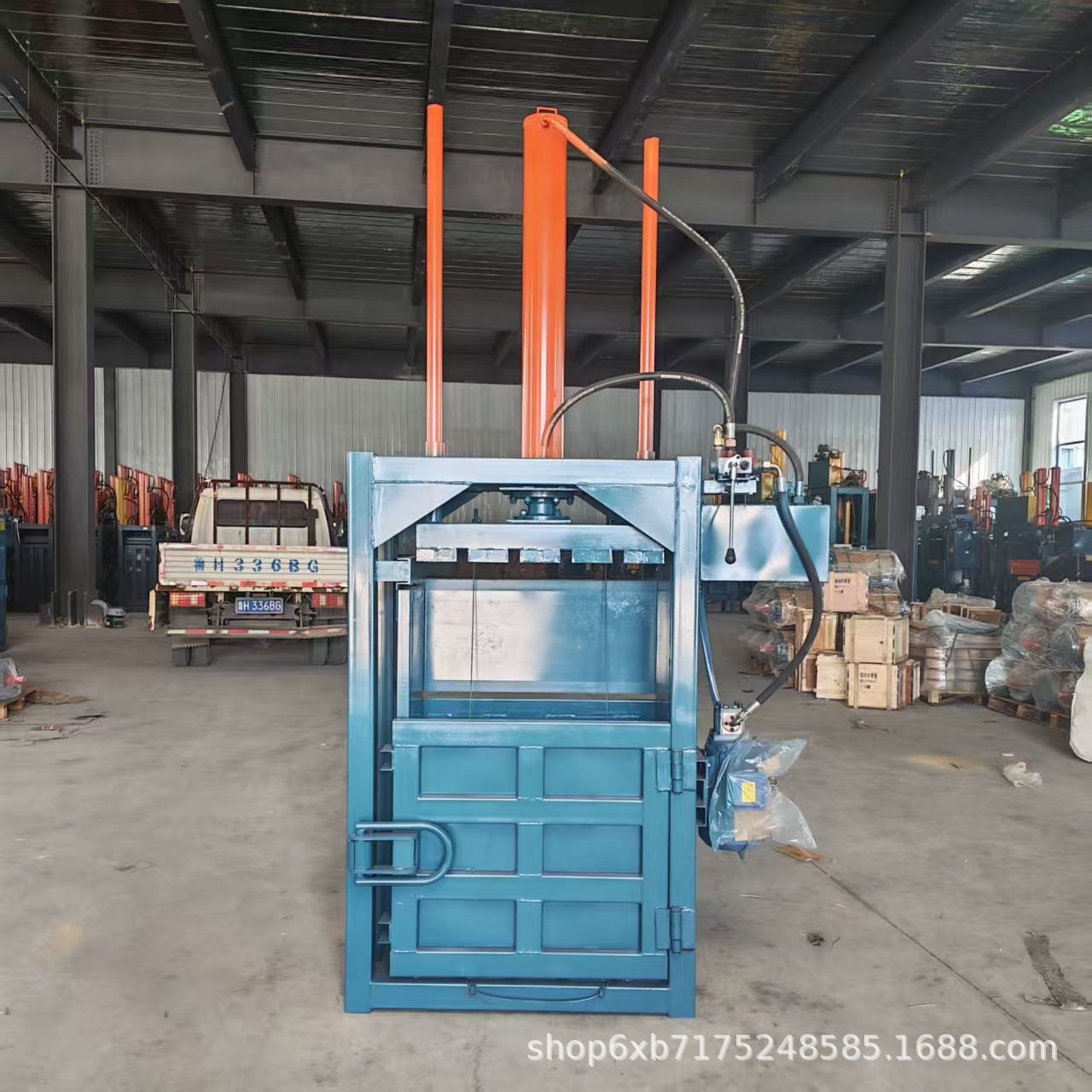 20T立式废纸塑料油漆桶线皮胶皮棉纺海绵聚酯带液压打包机厂家