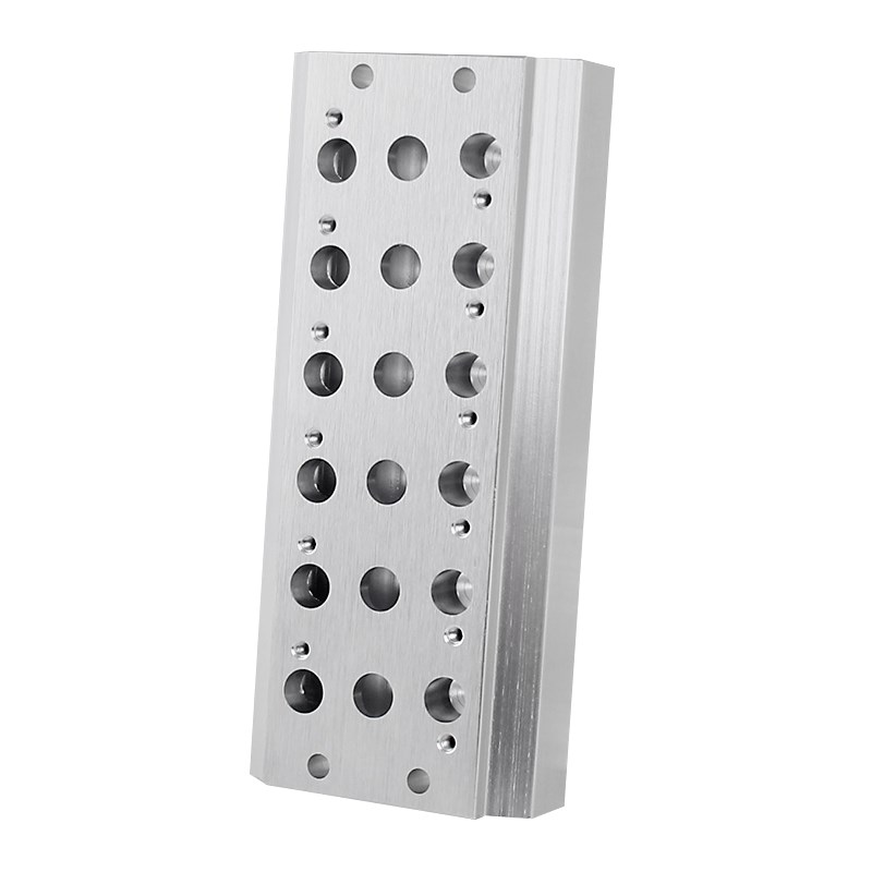 气动24v电磁阀组4V110-06底座100M-5F组装板座汇流排二位五通阀座