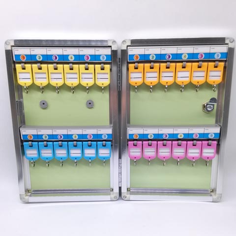 铝合金24位钥匙箱带锁钥匙多功能壁挂式管理收纳保管公司钥匙盒