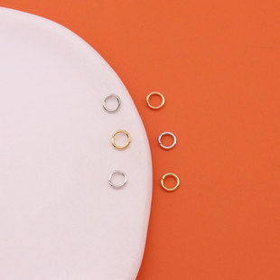 6mm开口圈平口圈材料diy手工饰品配件项链手链链条接口连接圈