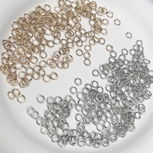 DIY手工饰品配件4 6mm开口平口圈材料项链手链链条接口连接圈