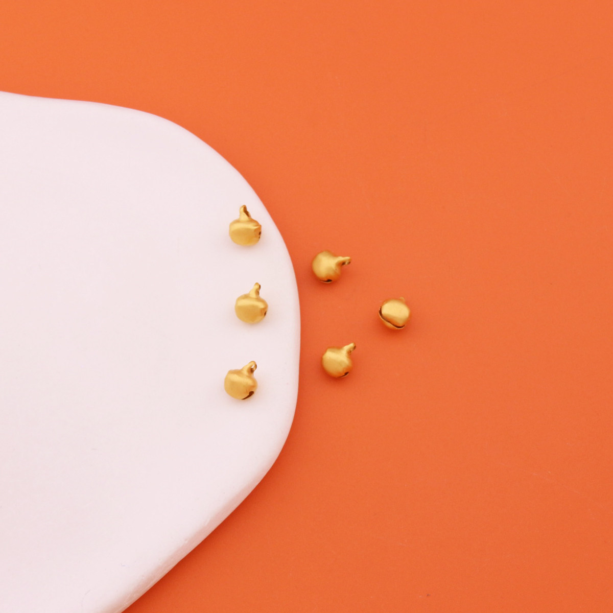 保色古法哑金diy铃铛响铃手链发绳国潮饰品配件手链项链配饰材料